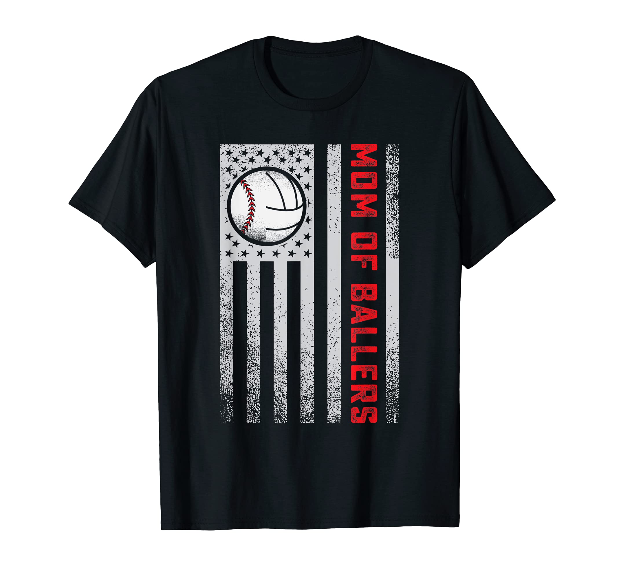 American Flag Mom Volleyball Daughter T-Shirt - Graphic Print for Adults - T-Shirt, Sweatshirt, Hoodie