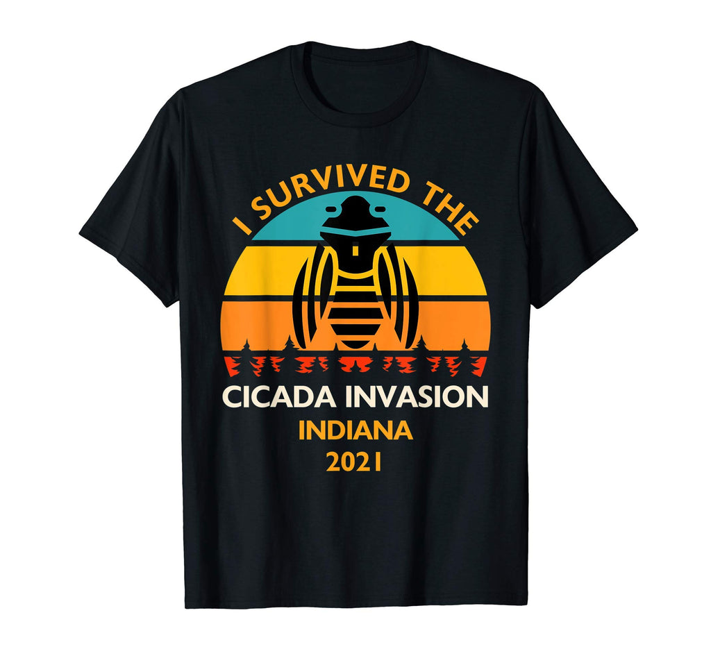Cicada Invasion 2021 I Survived Indiana T-Shirt - Custom Art Print Unisex - T-Shirt, Sweatshirt, Hoodie