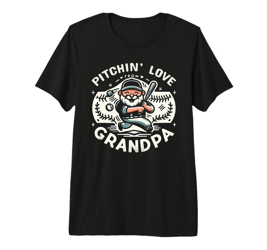 Baseball Grandpa Grandfather Gramps T-Shirt - Custom Art Print for Adults - T-Shirt, Sweatshirt, Hoodie