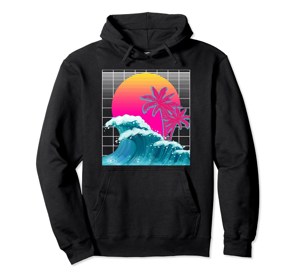 Vaporwave Japanese Art Aesthetic Beach Hoodie - Unique Graphic Men Women - T-Shirt, Sweatshirt, Hoodie