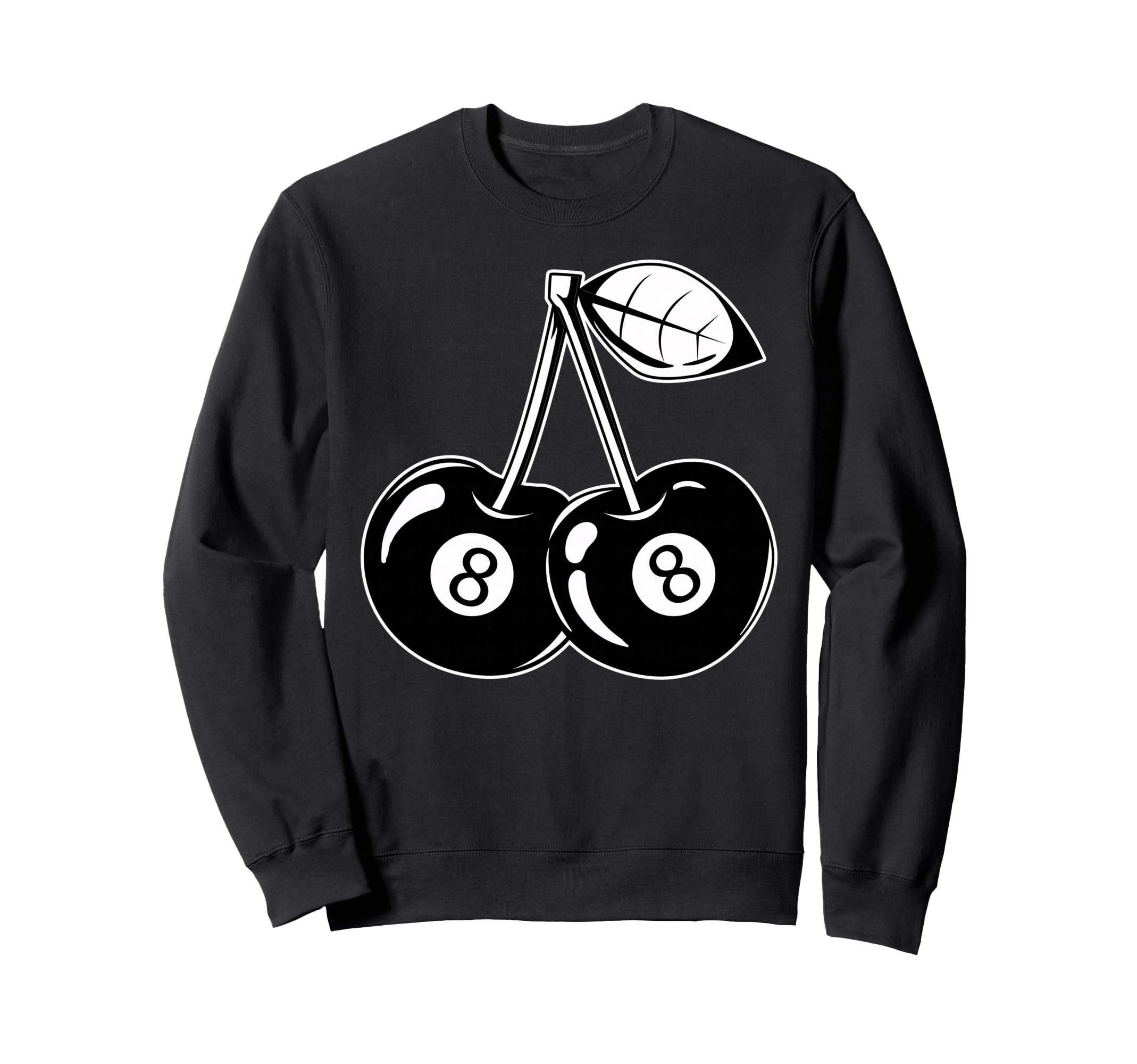 Lucky 8 Ball Black Cherry Lover Sweatshirt - Streetwear Style for Adults - T-Shirt, Sweatshirt, Hoodie