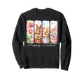 Happy Easter Bunny Floral Sweatshirt - Casual Everyday Wear Men Women - T-Shirt, Sweatshirt, Hoodie