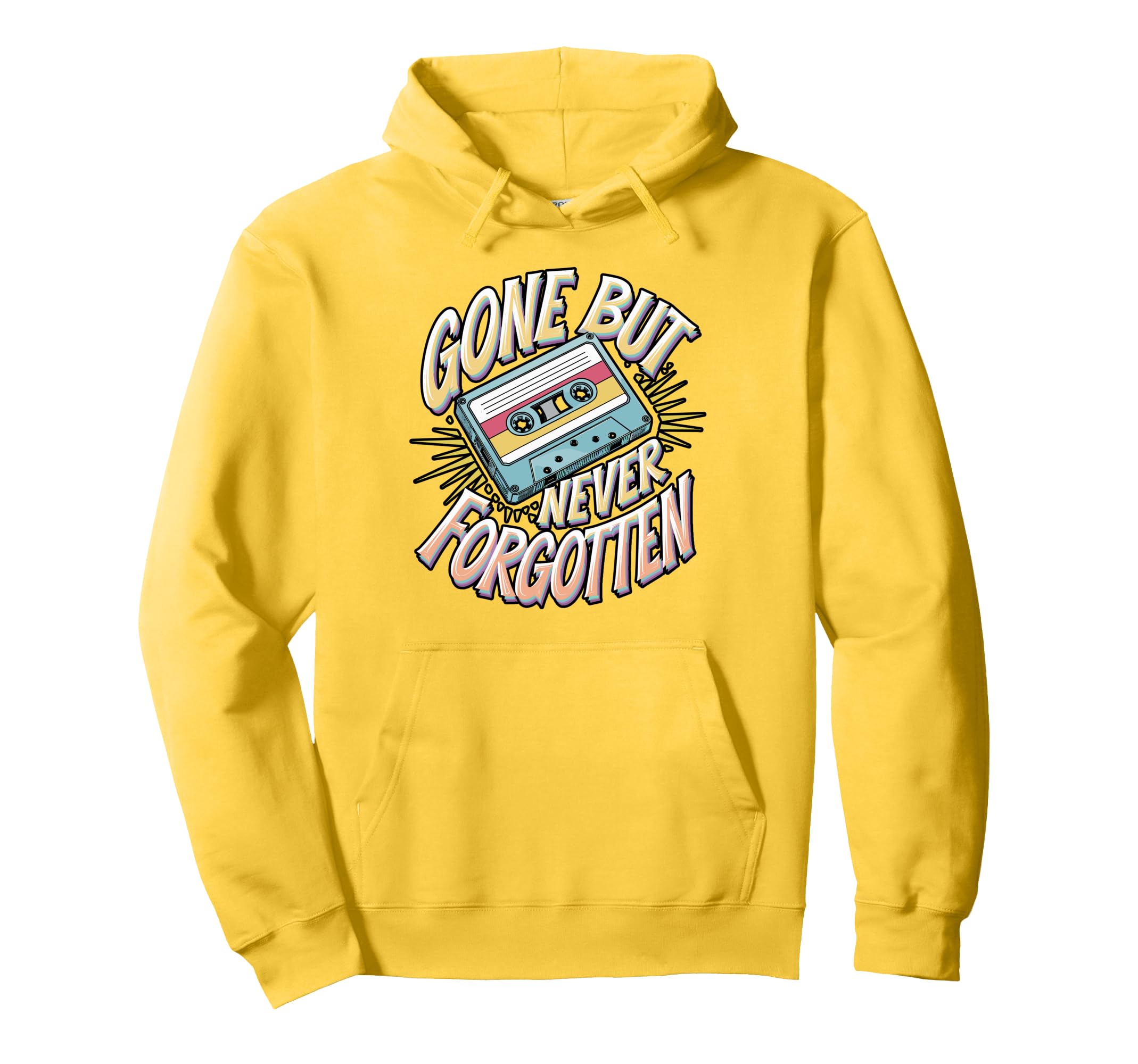 Gone But Never Forgotten Cassette Tape Hoodie - Fun Novelty Design Unisex - T-Shirt, Sweatshirt, Hoodie