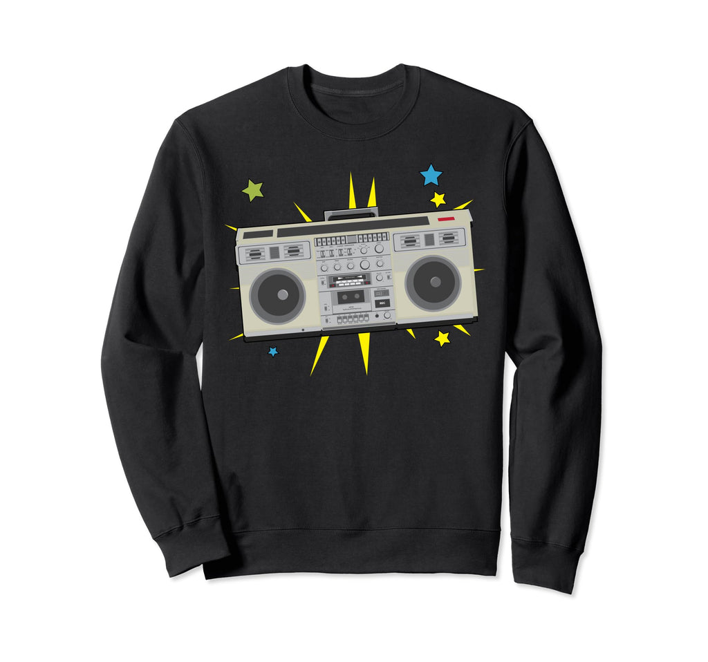 Boom Box Old School Hip Hop Gift Sweatshirt - Casual Everyday Wear Unisex - T-Shirt, Sweatshirt, Hoodie