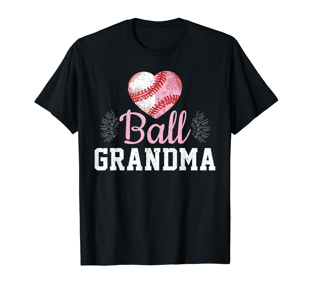Baseball Grandma Mom Heart Baseball T-Shirt - Casual Everyday Wear Unisex - T-Shirt, Sweatshirt, Hoodie