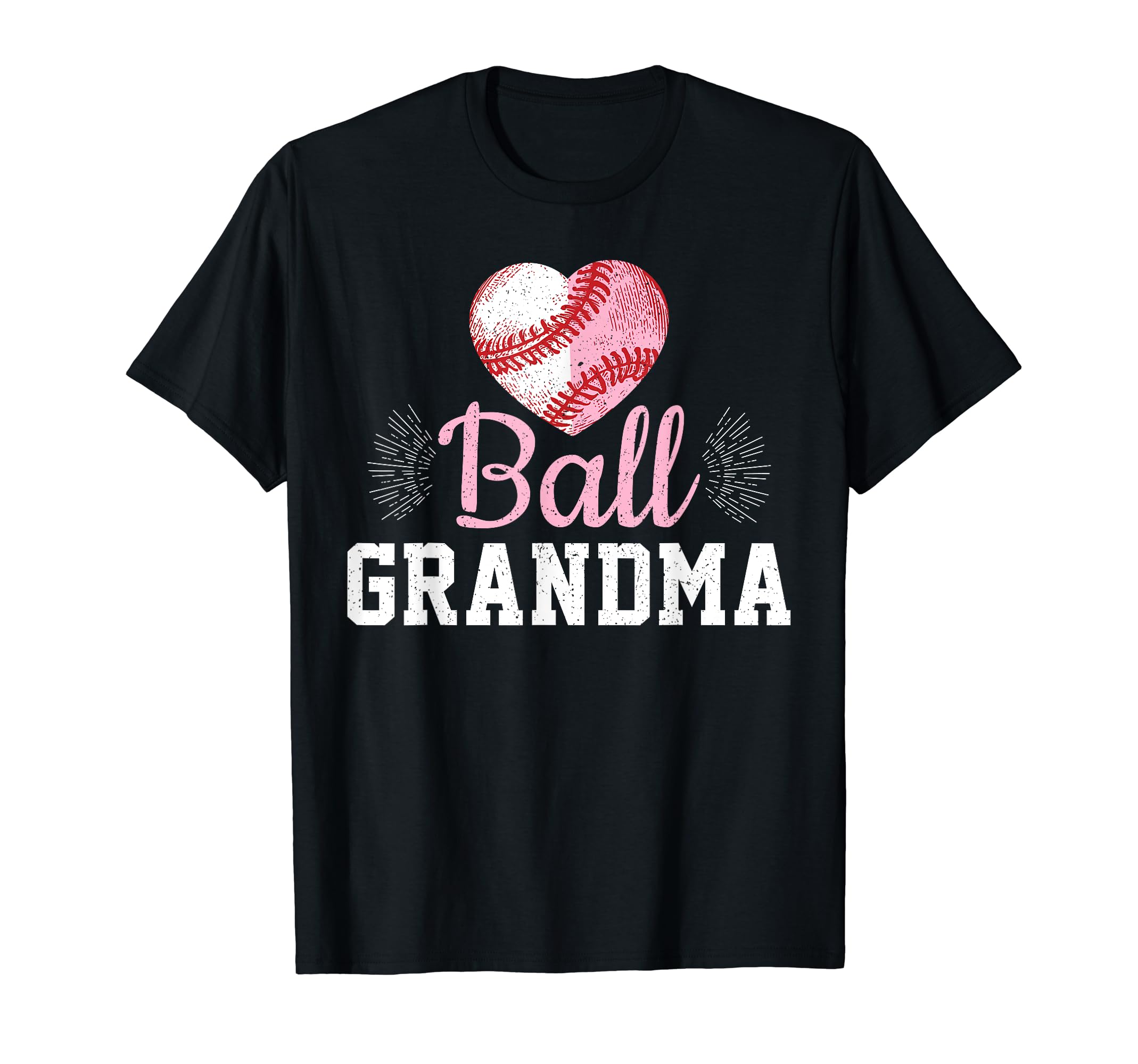 Baseball Grandma Mom Heart Baseball T-Shirt - Casual Everyday Wear Unisex - T-Shirt, Sweatshirt, Hoodie