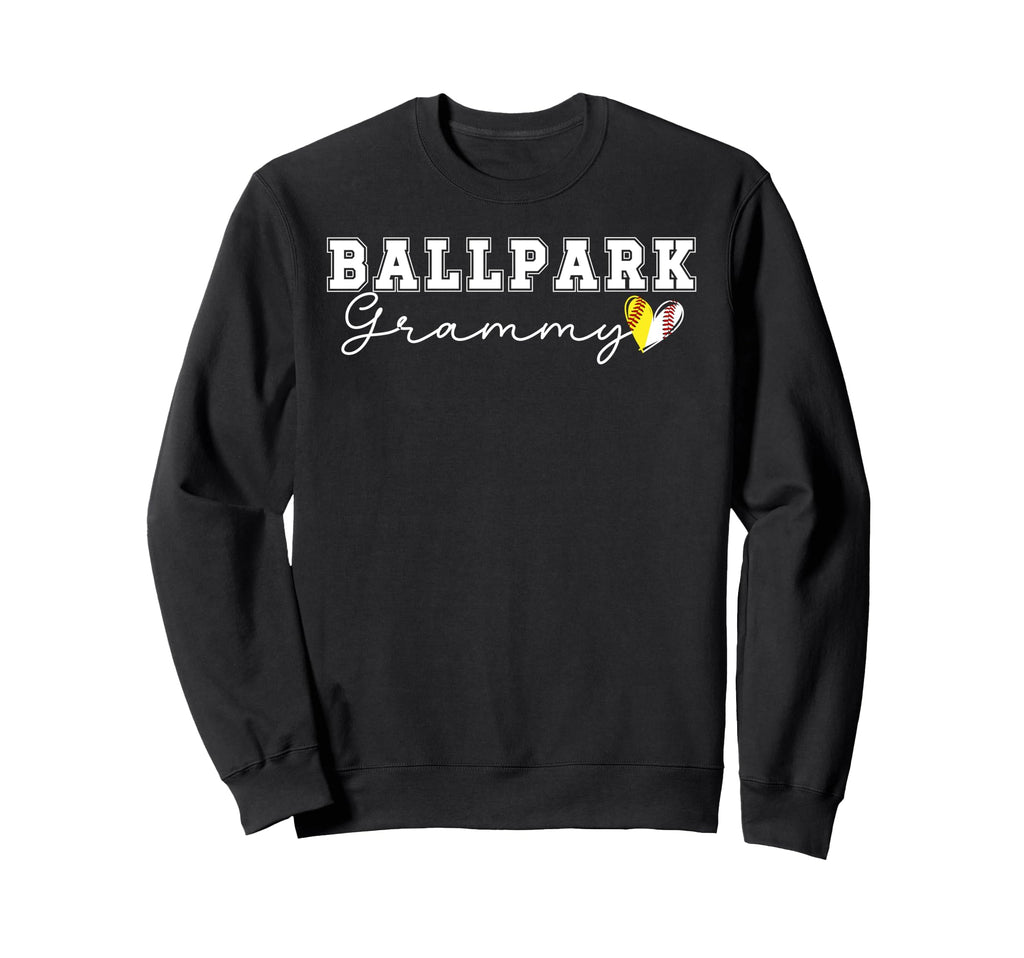 Ballpark Grammy Grandma Softball Sweatshirt - Custom Art Print Unisex - T-Shirt, Sweatshirt, Hoodie