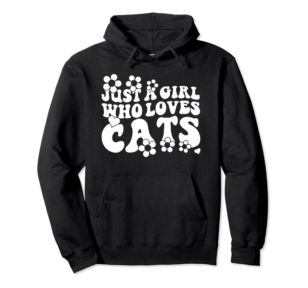 Groovy Boho Hippie Just Who Loves Cats Hoodie - Novelty Apparel Men Women - T-Shirt, Sweatshirt, Hoodie