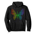 Rainbow Butterfly Love Live Laugh Hoodie - Streetwear Style Men Women - T-Shirt, Sweatshirt, Hoodie