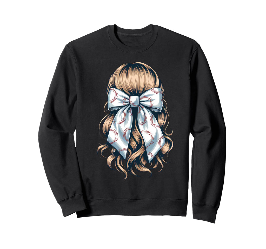 Baseball Coquette Bow Baseball Mom Sweatshirt - Aesthetic Graphic Unisex - T-Shirt, Sweatshirt, Hoodie