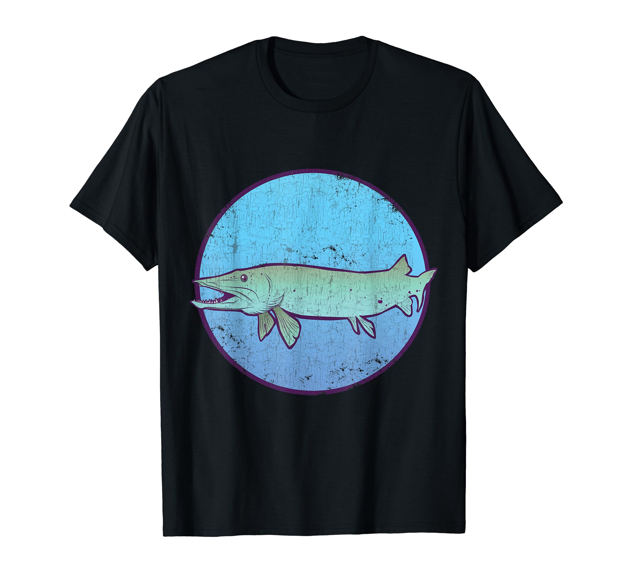 Musky Fishing Muskellunge Distressed T-Shirt - Streetwear Style Men Women - T-Shirt, Sweatshirt, Hoodie