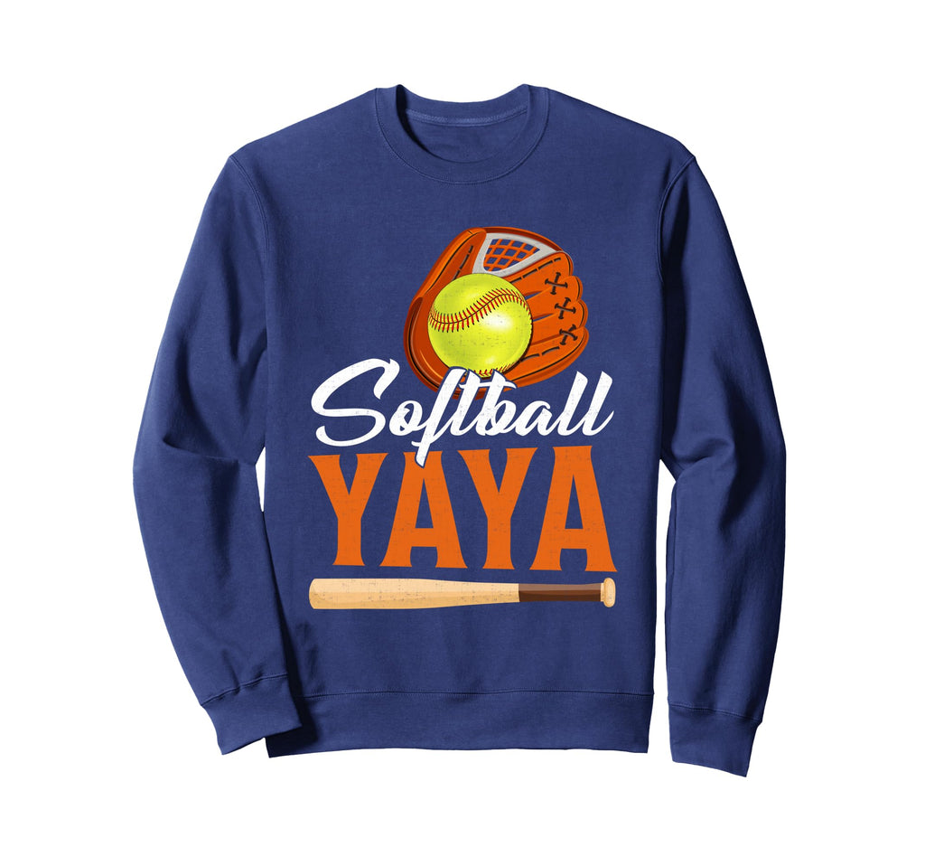 Softball Yaya Gifts Mothers Day Mom Sweatshirt - Aesthetic Graphic Unisex - T-Shirt, Sweatshirt, Hoodie