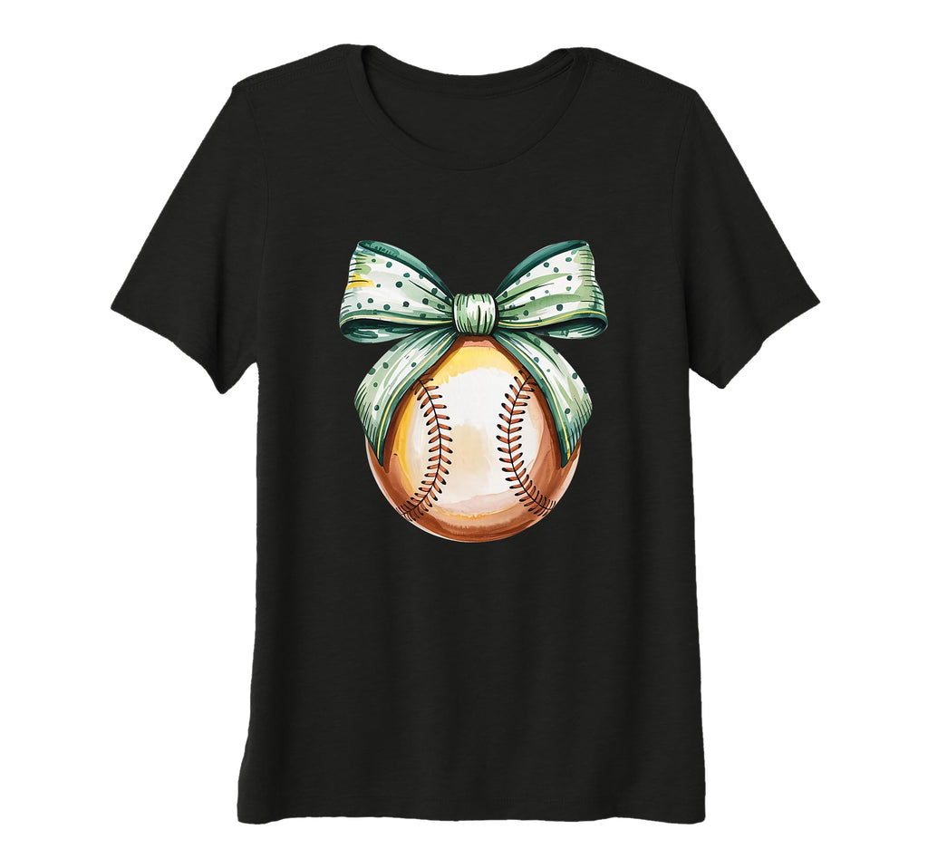 Baseball Coquette Bow Baseball Tri Blend T-Shirt - Aesthetic Graphic Unisex - T-Shirt, Sweatshirt, Hoodie