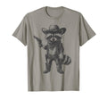 Raccoon Cowboy Hat Funny Western T-Shirt - Novelty Apparel for Adults - T-Shirt, Sweatshirt, Hoodie