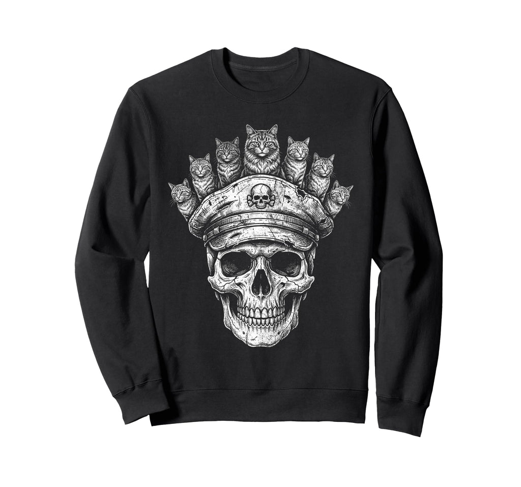 Skull Cat Skeleton Kitty Kitten Gothic Sweatshirt - Graphic Print Unisex - T-Shirt, Sweatshirt, Hoodie