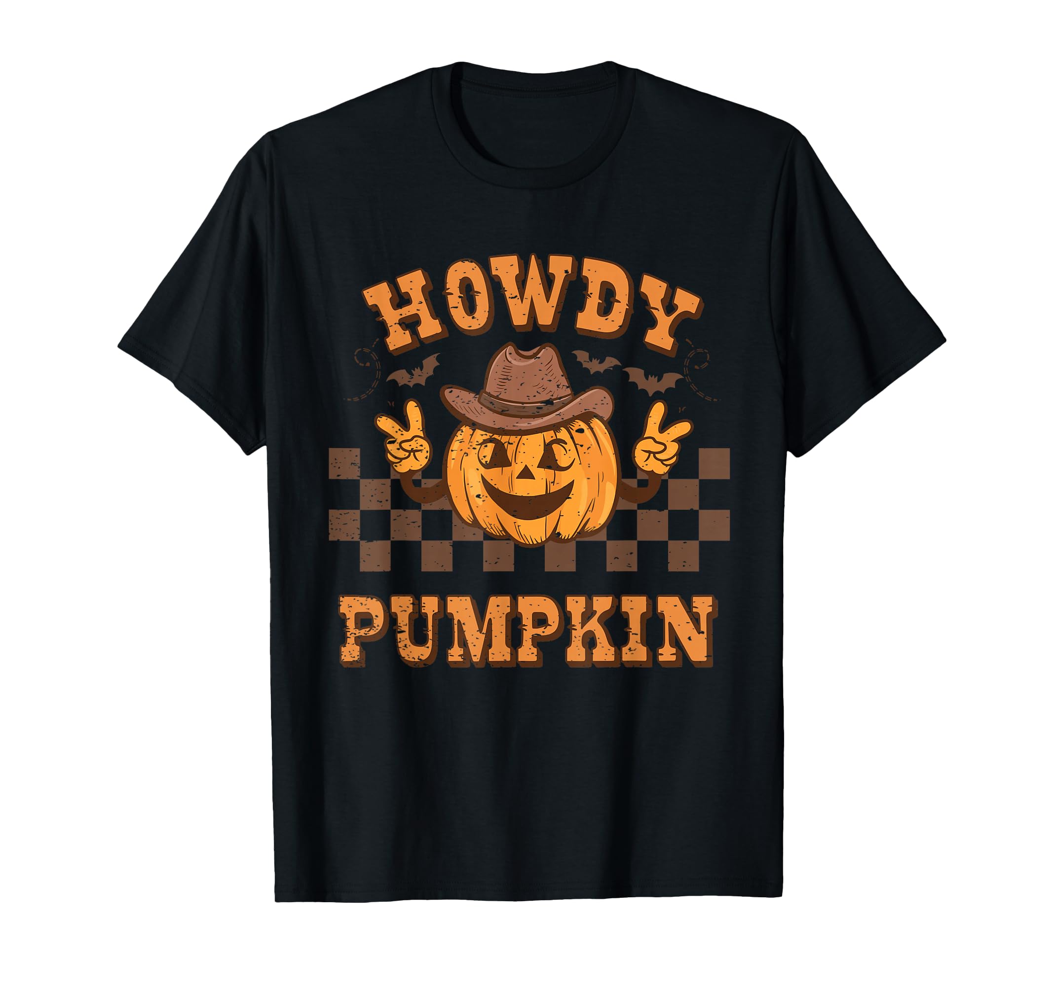 Howdy Pumpkin Autumn Western Halloween T-Shirt - Fun Novelty Design Unisex - T-Shirt, Sweatshirt, Hoodie