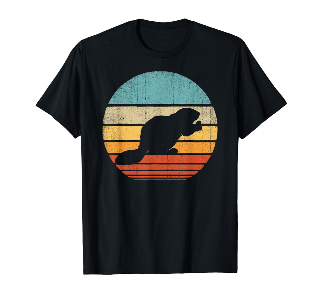 Beaver 60S 70S Sunset Rodent Animal T-Shirt - Custom Art Print Men Women - T-Shirt, Sweatshirt, Hoodie