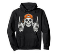 Skeleton Rocker Cap Skater Halloween Hoodie - Aesthetic Graphic for Adults - T-Shirt, Sweatshirt, Hoodie