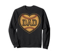 Father Heart Baseball And Wooden Sweatshirt - Trendy Graphic Men Women - T-Shirt, Sweatshirt, Hoodie