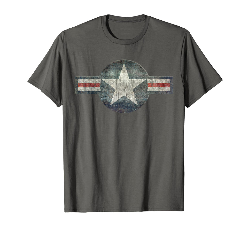Stylized Usaf Roundel Symbol Heavy T-Shirt - Novelty Apparel Unisex - T-Shirt, Sweatshirt, Hoodie