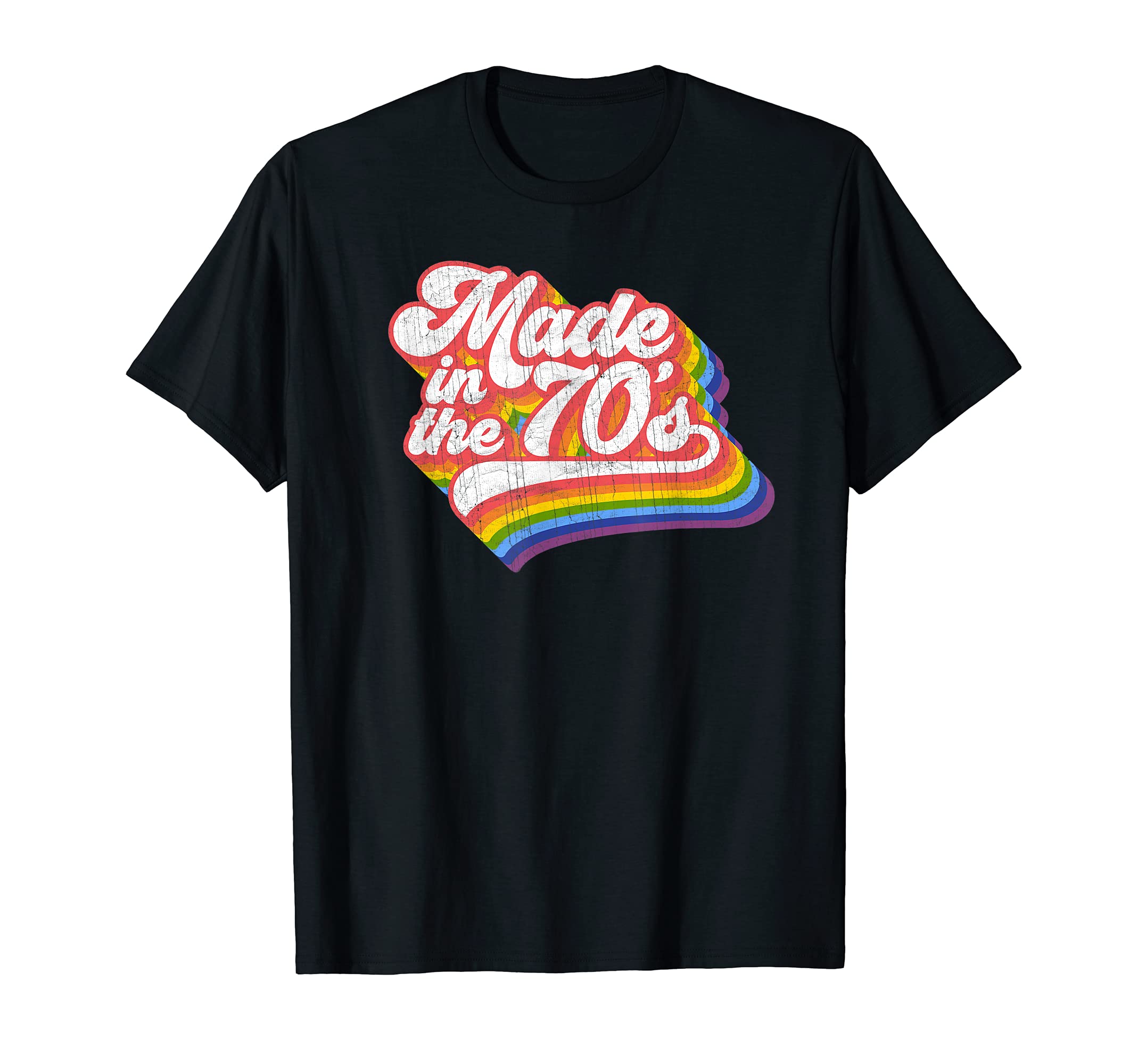 Disco Rainbow Made 70S T-Shirt - Custom Art Print Unisex - T-Shirt, Sweatshirt, Hoodie