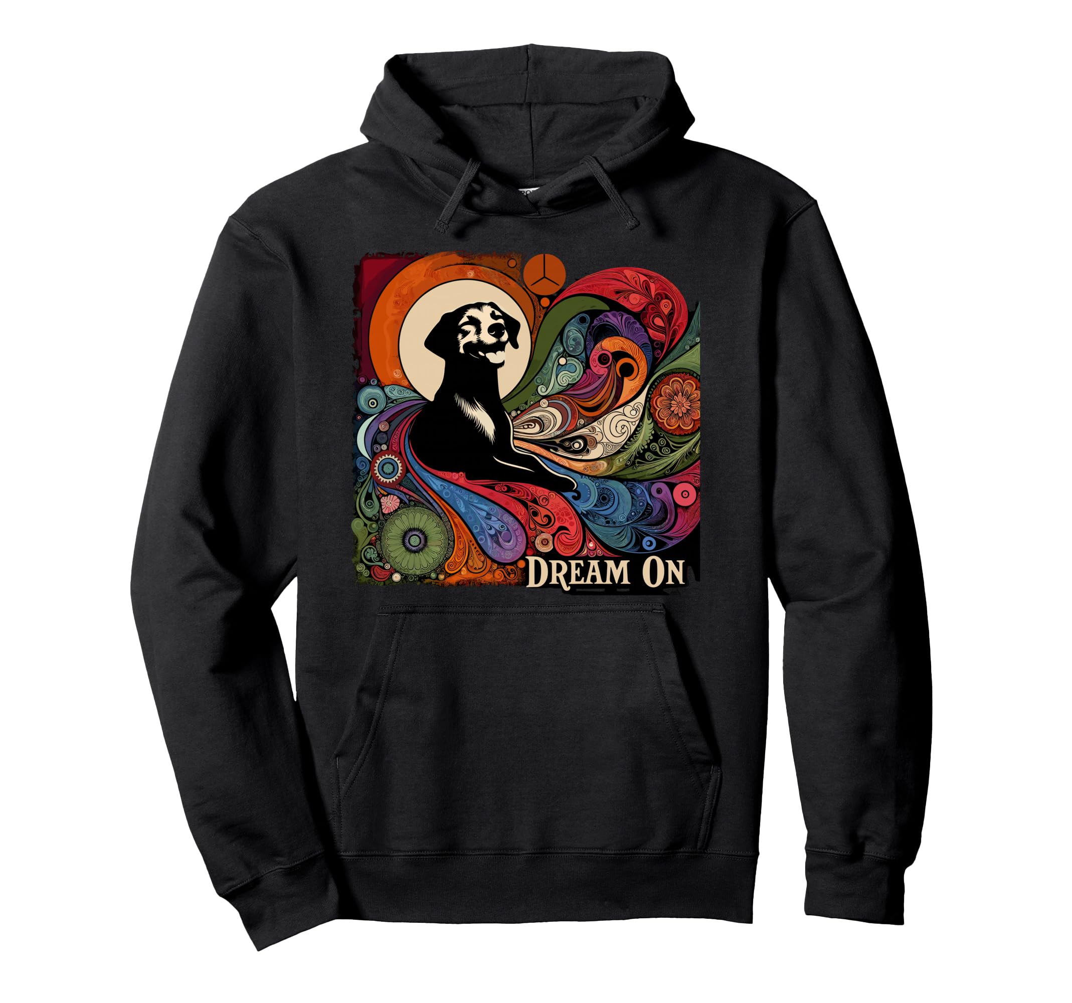 Groovy Dog Dreams Psychedelic 60S Hoodie - Unique Graphic for Adults - T-Shirt, Sweatshirt, Hoodie