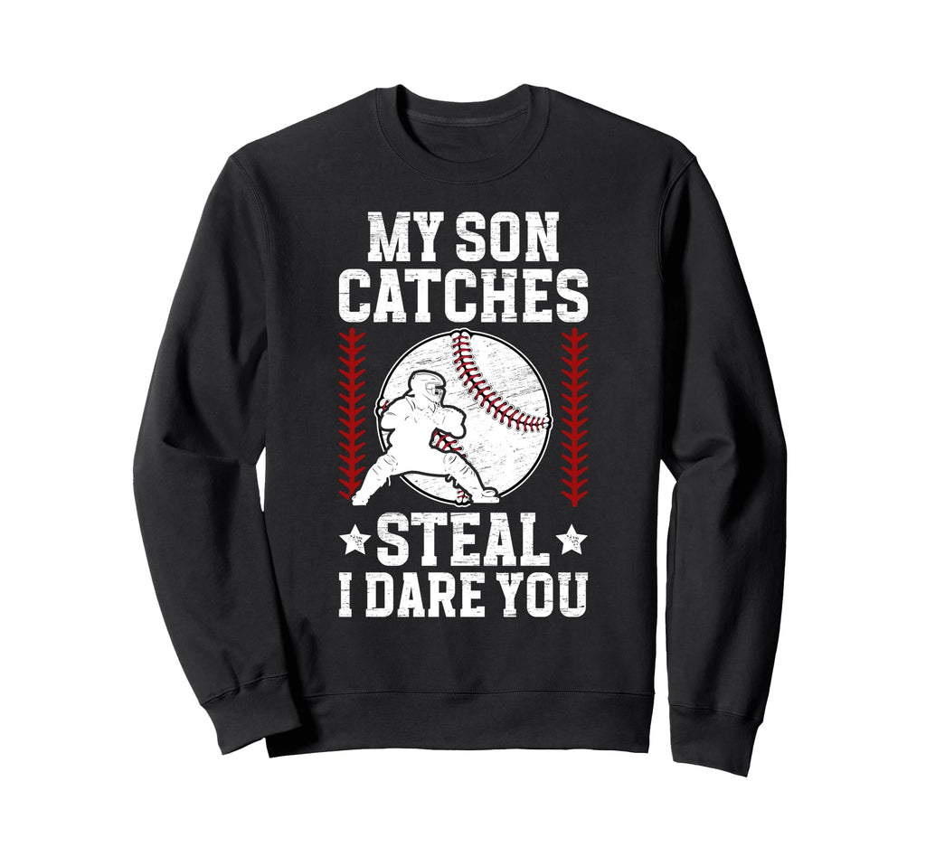 Funny Baseball Catcher Dad Sweatshirt - Aesthetic Graphic for Adults - T-Shirt, Sweatshirt, Hoodie