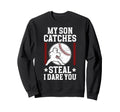 Funny Baseball Catcher Dad Sweatshirt - Aesthetic Graphic for Adults - T-Shirt, Sweatshirt, Hoodie