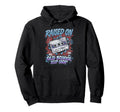 Raised Old School Hip Hop Cassette Hoodie - Trendy Graphic for Adults - T-Shirt, Sweatshirt, Hoodie