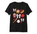 Baseball Mom Bow Heart Mom Team Mom T-Shirt - Casual Everyday Wear Unisex - T-Shirt, Sweatshirt, Hoodie