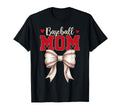 Baseball Mom Coquette Bow Game Day T-Shirt - Trendy Graphic for Adults - T-Shirt, Sweatshirt, Hoodie