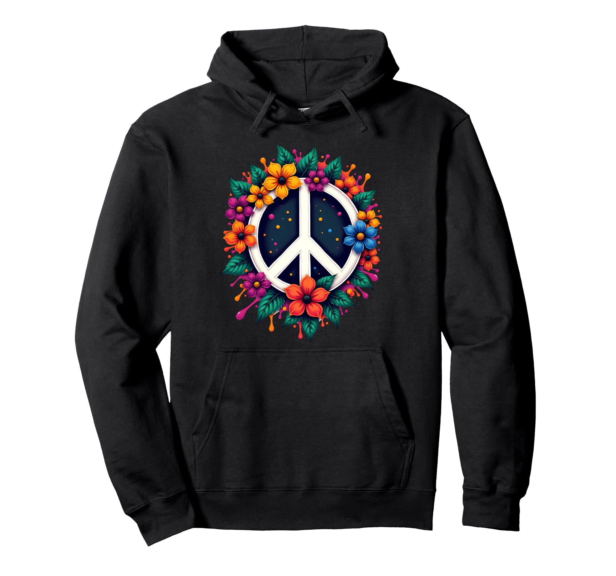 60S 70S Flower Power Groovy Love Peace Hoodie - Trendy Graphic Unisex - T-Shirt, Sweatshirt, Hoodie
