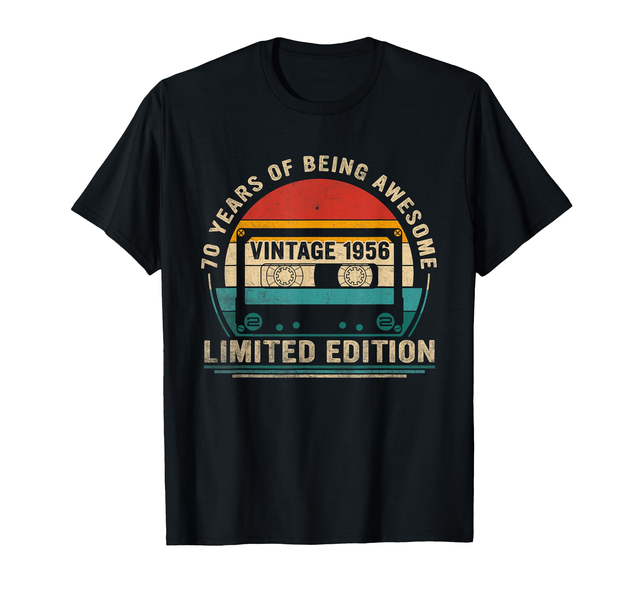 1956 Cassette Tape 70Th Birthday T-Shirt - Aesthetic Graphic for Adults - T-Shirt, Sweatshirt, Hoodie