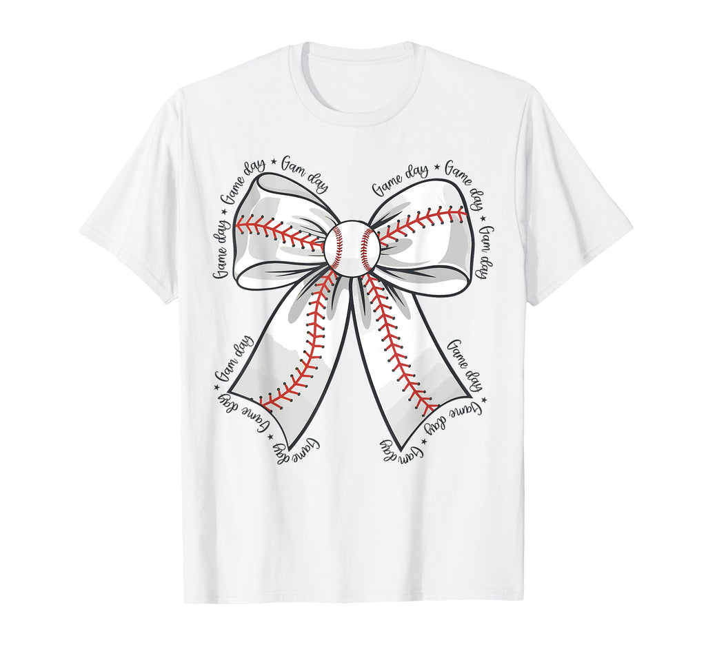 Baseball Mom Coquette Bow Baseball Mama T-Shirt - Trendy Graphic Men Women - T-Shirt, Sweatshirt, Hoodie