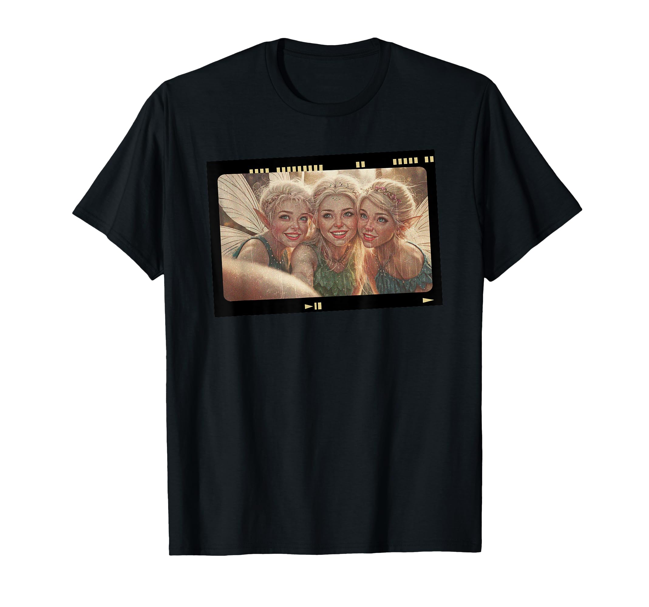 Fairy Selfie Fantasy Aesthetic Vhs T-Shirt - Novelty Apparel Unisex - T-Shirt, Sweatshirt, Hoodie
