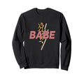 Babe Leopard Bae Wife Gf Bolt Sweatshirt - Custom Art Print for Adults - T-Shirt, Sweatshirt, Hoodie