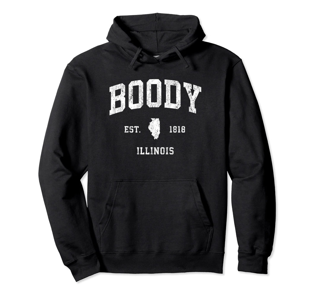 Boody Illinois Il Athletic Sports Hoodie - Custom Art Print for Adults - T-Shirt, Sweatshirt, Hoodie