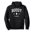 Boody Illinois Il Athletic Sports Hoodie - Custom Art Print for Adults - T-Shirt, Sweatshirt, Hoodie