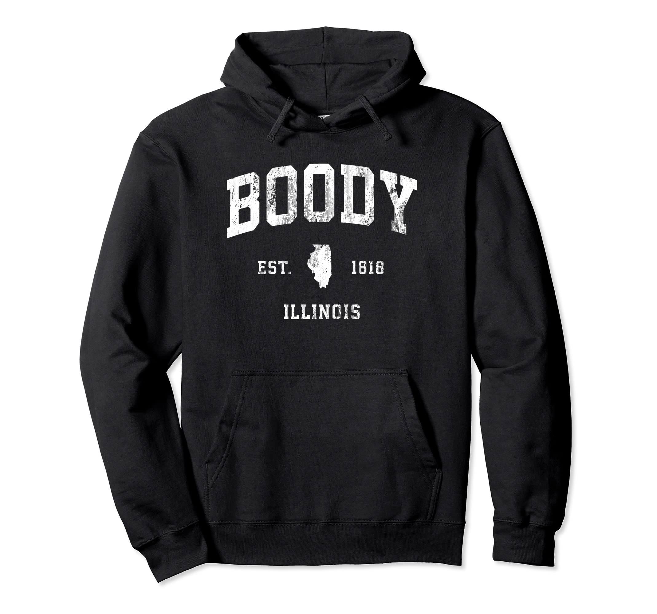 Boody Illinois Il Athletic Sports Hoodie - Custom Art Print for Adults - T-Shirt, Sweatshirt, Hoodie