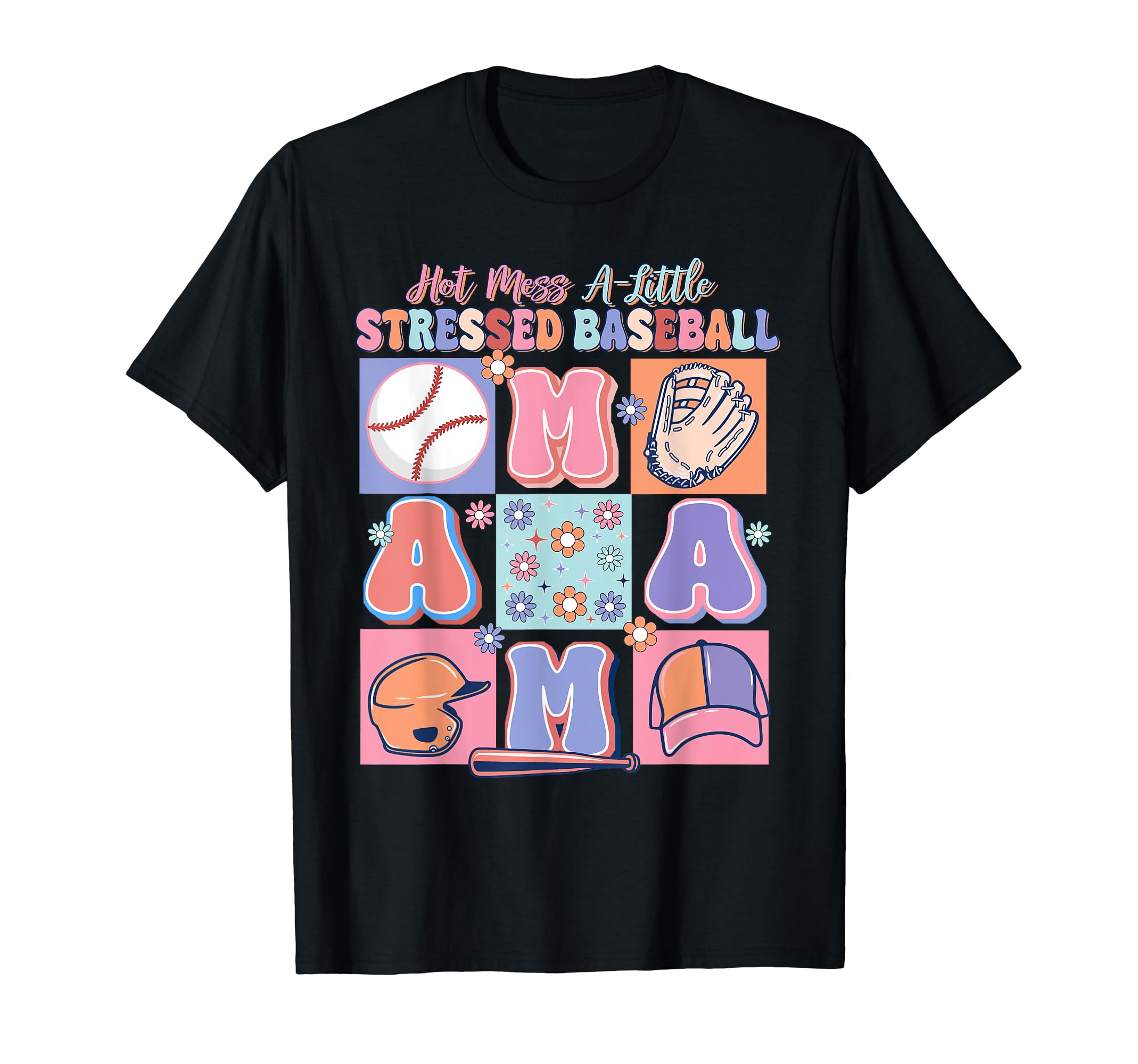 Hot Messed Lil Stress Baseball T-Shirt - Casual Everyday Wear Men Women - T-Shirt, Sweatshirt, Hoodie