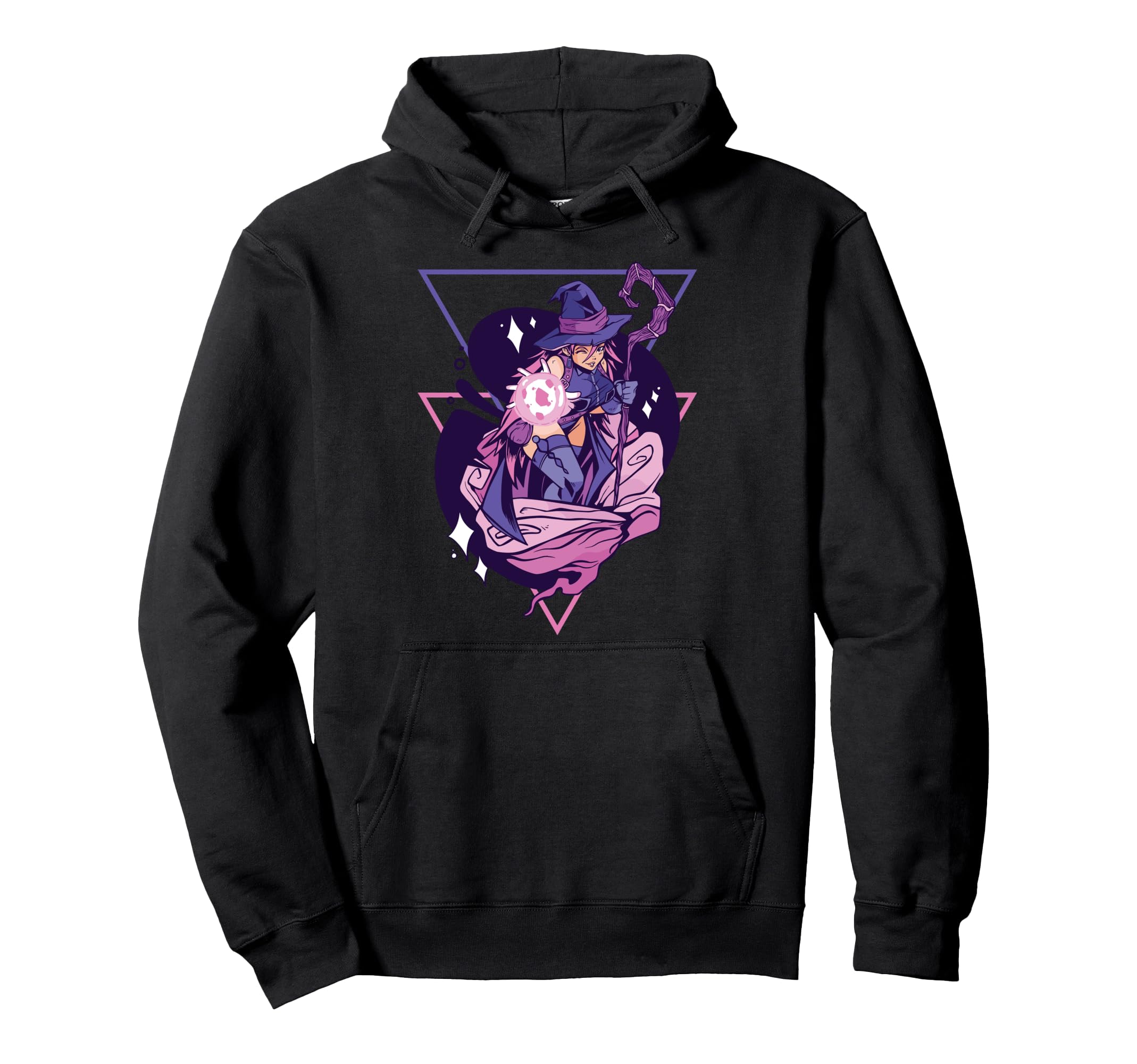 Anime Witch Japanese Aesthetics Hoodie - Aesthetic Graphic for Adults - T-Shirt, Sweatshirt, Hoodie