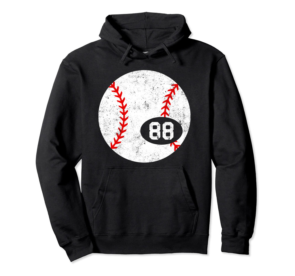 Baseball Sport 88 Jersey Number Hoodie - Unique Graphic for Adults - T-Shirt, Sweatshirt, Hoodie