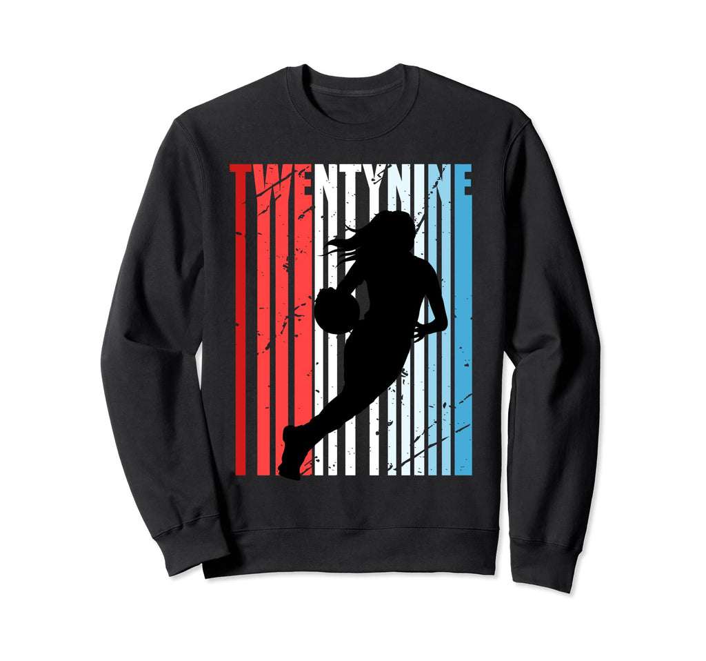 29Th Basketball Birthday Distressed Red Sweatshirt - Novelty Apparel Unisex - T-Shirt, Sweatshirt, Hoodie