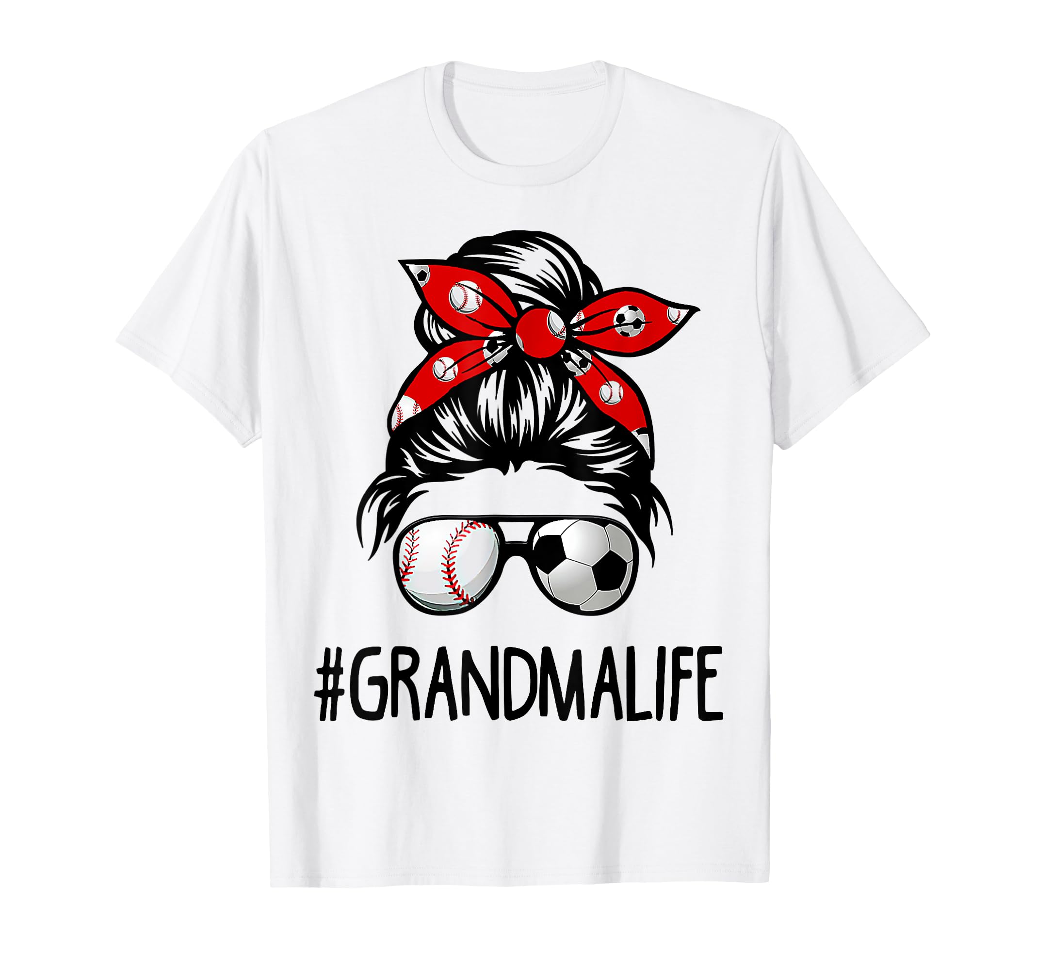 Classy Grandma Life Soccer Messy Bun T-Shirt - Trendy Graphic Men Women - T-Shirt, Sweatshirt, Hoodie