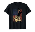 American Flag Baseball Dad Fathers Day T-Shirt - Graphic Print Men Women - T-Shirt, Sweatshirt, Hoodie
