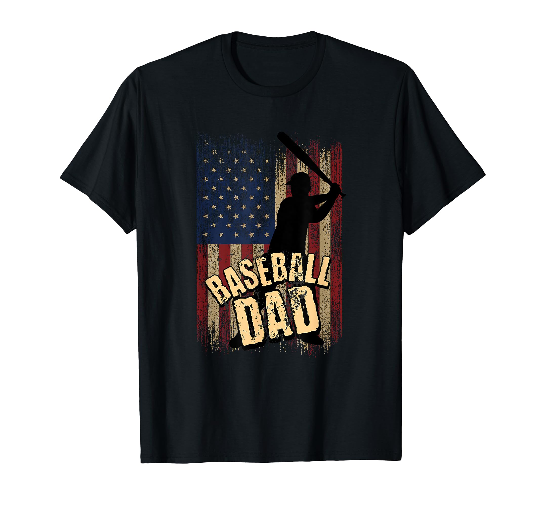 American Flag Baseball Dad Fathers Day T-Shirt - Graphic Print Men Women - T-Shirt, Sweatshirt, Hoodie