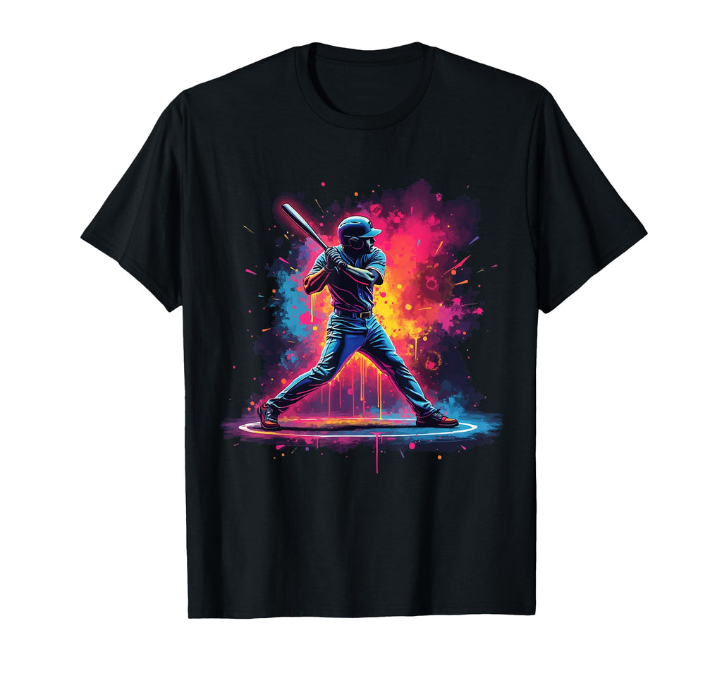 Baseball Batter Art Sunset And Palm Tree T-Shirt - Aesthetic Graphic Unisex - T-Shirt, Sweatshirt, Hoodie