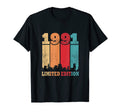 1991 Stripe 30Th Birthday Thirtieth T-Shirt - Unique Graphic Unisex - T-Shirt, Sweatshirt, Hoodie
