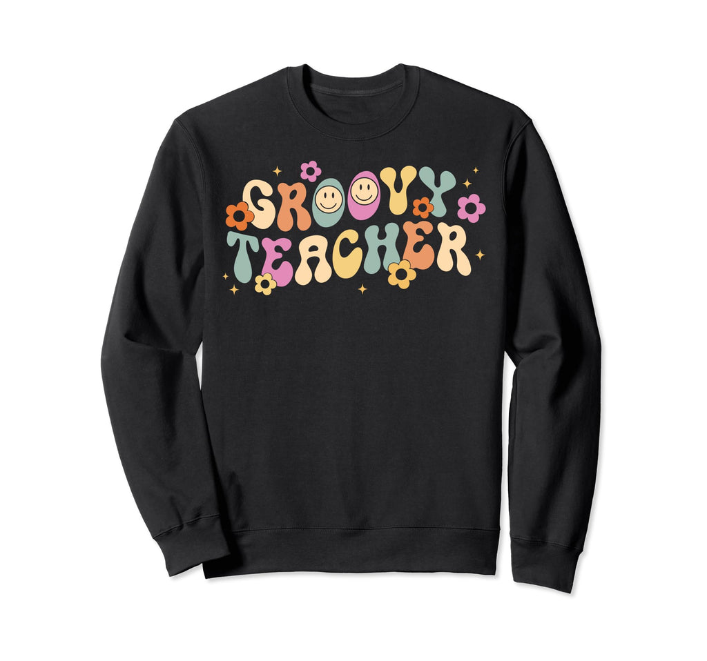 Groovy Boho Teacher Sweatshirt - Casual Everyday Wear Men Women - T-Shirt, Sweatshirt, Hoodie
