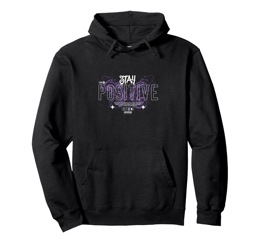 Butterfly Positive Y2K Grunge Aesthetic Hoodie - Aesthetic Graphic Unisex - T-Shirt, Sweatshirt, Hoodie